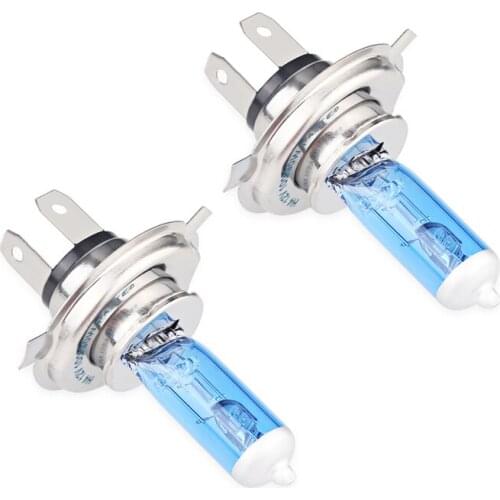 2pcs/1 box h4 Halogen Headlights 6000k High Low Beams Halogen Head lights H4 100W/90W 12V White Halogen Lights Fog blub