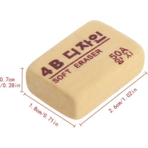 5Pcs Soft Rubber 4B Pencil Eraser for Drawing Writing Office School Nursery Gift