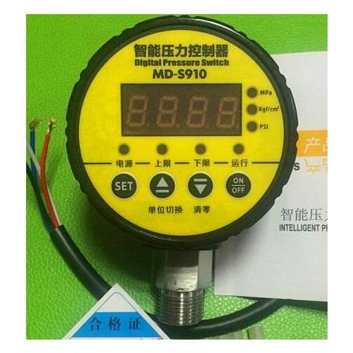 MD-S910 digital pressure controller digital pressure gauge pump air compressor range: 0~1.6MPA G1/2 DC24V