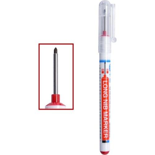 New Marker Pen Multi-purpose Red Color Long Head Markers Home Room Decoration Woodworking Deep Hole Marker Pens Drop Shipping