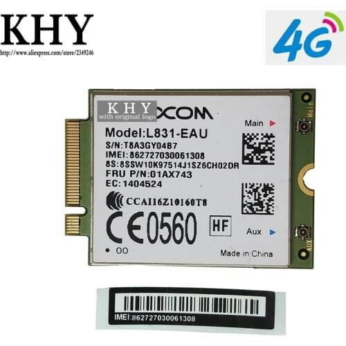 New original XMM7161 Cat4 M.2 WWAN L831-EAU 4G LTE module For Thinkpad X270 T470 L470 L570 T570 P51S MIIX-510-12IKB FRU 01AX743