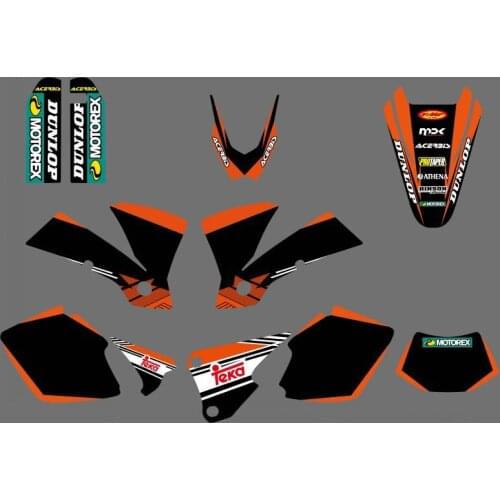 New style (0416 ) TEAM GRAPHICS & BACKGROUNDS DECALS FOR EXC 125/200/250/300/400/450/525 2003