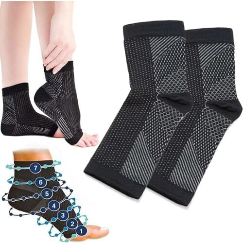 Foot angel anti fatigue compression foot sleeve Ankle Support Running Cycle Basketball Sports Socks Outdoor Men Ankle Brace Sock