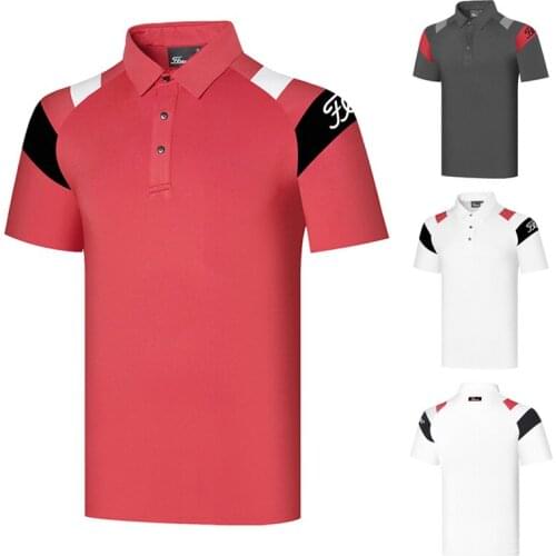 Golf Apparel Mens Shirt Summer Fashion Sports Short Sleeve T-Shirts Dry Fit Breathable Polo Shirts for Men
