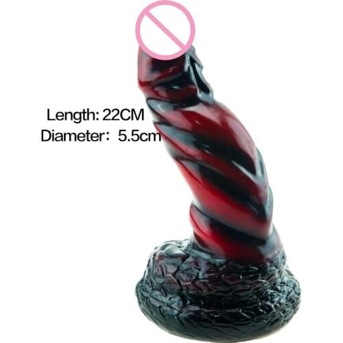 Huge Black Red Dildos Strapon Thick Realistic Dildo Anal Butt with Suction Cup Big Soft Penis Sex Toy for Women Horse Dildos