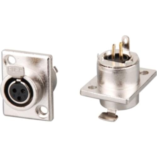 Wholesale 20 pcs Mini XLR Mini XLR 3-Pin Female Chassis Panel Socket and 8 xlr female connectors