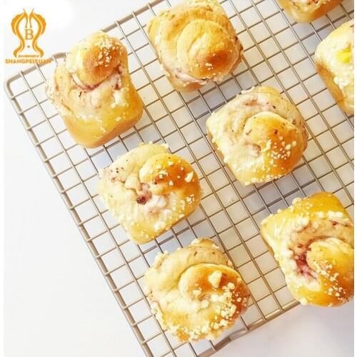 SHANGPEIXUAN 16 inch Cooling Rack Heavy Duty Carbon Steel Rack Non-Stick Cake Pans Bold Grid Design Rectangle Wire Rack Baking