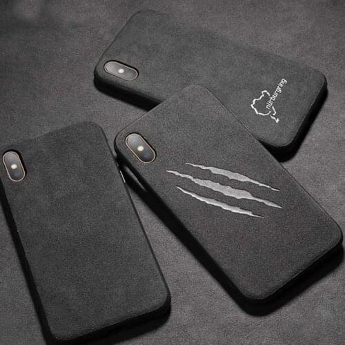 Luxury Nurburgring Sport Car Logo Case for iPhone 12 Mini 11 Pro Max Xs XR 7 8 6s Plus Coque Silicon GTR Leather Phone Cover