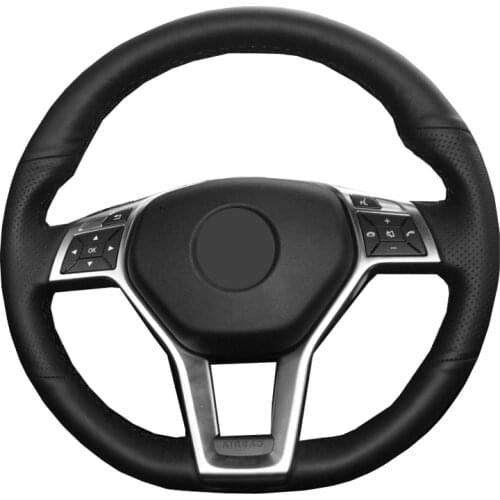 Hand Sewing Car Steering Wheel Cover Wrap Leather Suede For Mercedes Benz A-Class Sport 2013-2015 C-Class CLA-Class 2013 2014