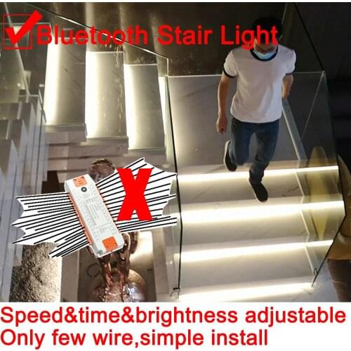 Stairs Led Light Bluetooth Induction Fashion Smart Step Stair Led Light length and stairs can customized very easy to in stall