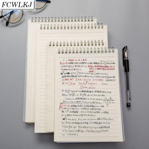 A4 A5 B5 Spiral Book Coil Notebook Line Blank Grid Paper Journal Diary Sketchbook for School Supplies Stationery Store