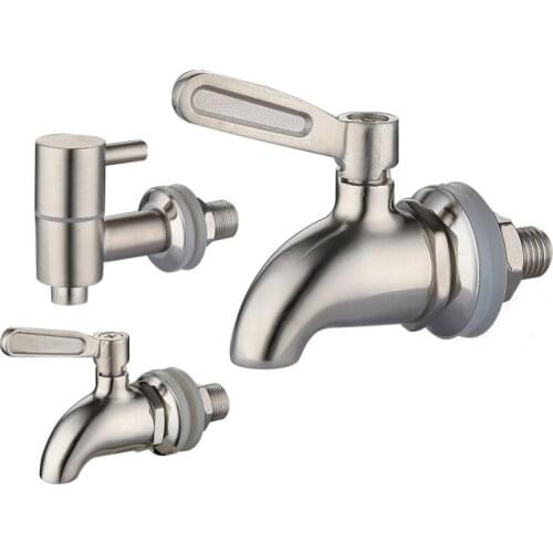 16mm Stainless Steel Wine Beer Water Spigot Faucet For Wine Oak Barrel Beverage Draft Beer Juice Dispenser Home Bar Supplies