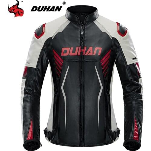 DUHAN Motorcycle Jacket Women Leather Moto Jackets Jaqueta Motociclista Waterproof Motorcycle Riding Anti-drop Racing Suit