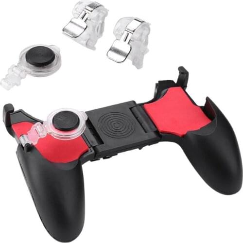 VODOOL 5 in 1 PUBG Mobile Gaming Gamepad Free Fire Trigger Button L1 R1 Shooter Joystick Controller Handle For IOS Android Phone