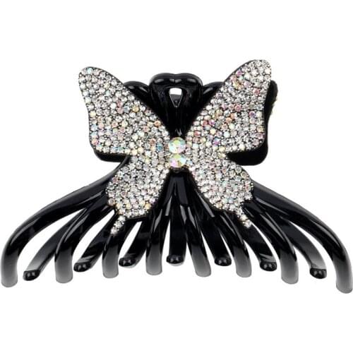 Insect Animal Hair Clips Hairpins for Girls Hairwear Jewelry Hairgrips Rhinestone Crystal Bead Butterfly Hair Claws for Women