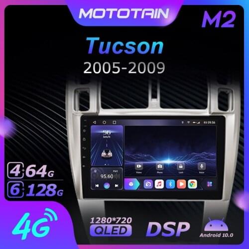 1280*720 Android 10.0 Mototain Car Multimedia Auto Radio for Hyundai Tucson 2005 - 2009 4G LTE Audio GPS Player 8 Core 6G 128G