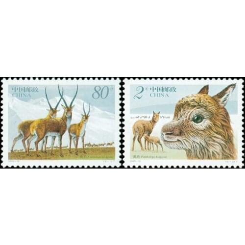 2 pcs set Tibetan antelope 2003-12 China Post Stamps Postage Collection