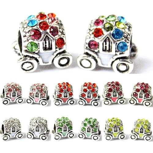 2pcs/lot high quality trinket berloque car charms unique bead jewelry making fit original pandora bracelet for women gift