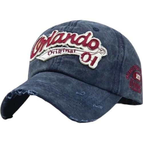 2020 Fashion Retro Distressed Washed Cotton Embroidery Letter Baseball Cap Snapback Hat Summer Outdoor Casual For Men Women Cap