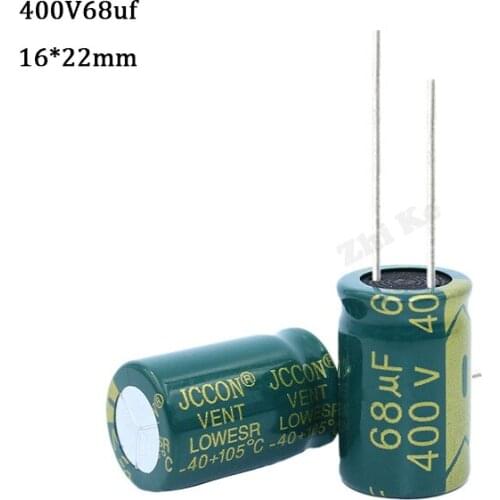 5pcs/lot 400V 68UF 16*22MM 20% RADIAL High-frequency Low-impedance Aluminum Electrolytic Capacitor 68000NF 20