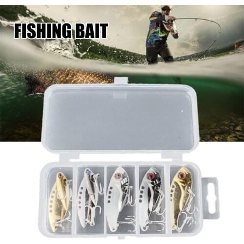 5pcs 54mm Metal VIB Crank Baits Fishing Lures with 3D Eyes Full Swim layer Bait for Bass Fishing Freshwater Saltwater jlrr