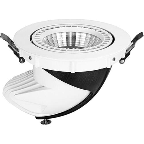 6PCS 50W LED Downlights AC85-265V ROUND Black White LED Ceiling Down Lamp Indoor Lighting With Drive