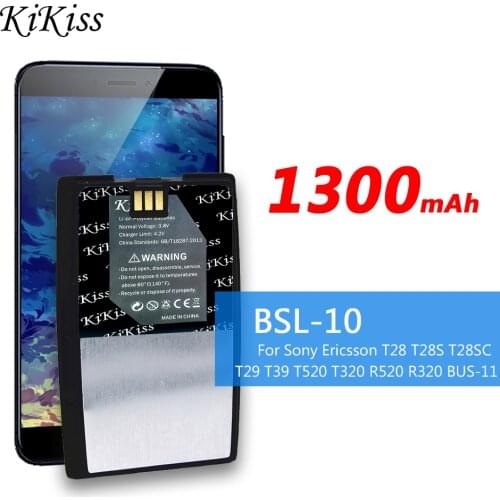 KiKiss BSL10 BSL-10 1300mAh Battery for Sony Ericsson T28 T28S T28SC T29 T39 T520 T320 R520 R320 BUS-11 Batteries High Capacity
