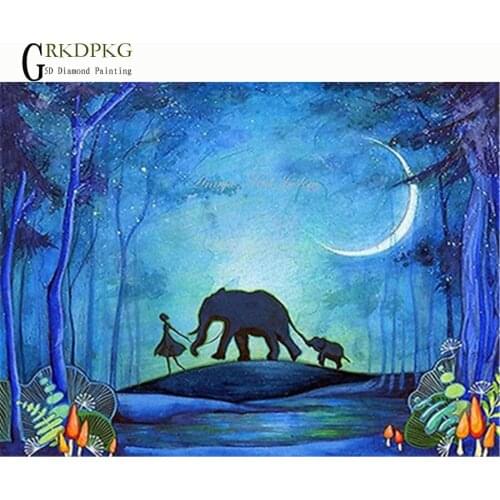 NEW 5D diy Full Square/Round Diamond Painting Elephant drill Cross Stitch Diamond Embroidery Diamond Mosaic Wedding decoration