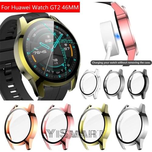 Case for Huawei Watch GT 2 46mm Full Coverage Case for Huawei GT2 Full Cover with Tempered Glass Screen Protector