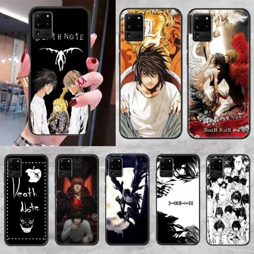 Anime Death Note Phone case For Samsung Galaxy Note 4 8 9 10 20 S8 S9 S10 S10E S20 Plus UITRA Ultra black tpu cover art prime