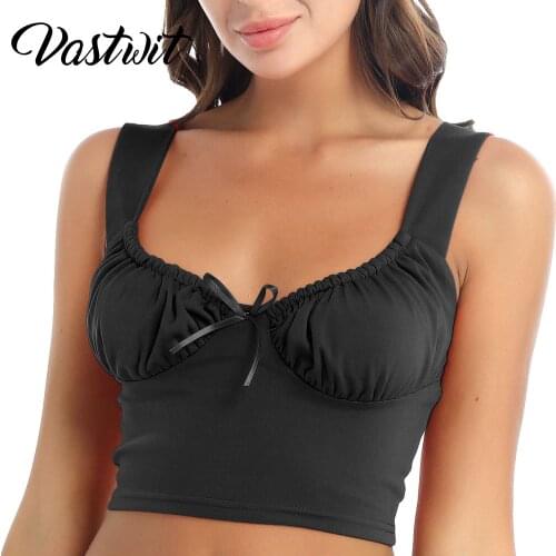 Women Y2K Crop Top E-Girl V-Neck Ruched Spaghetti Straps 90s Camis White Black Camisole