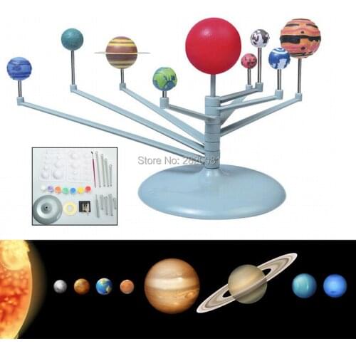 HOT solar system nine planets planetarium DIY toys science model kit educational&learning Astronomy Project toy for children