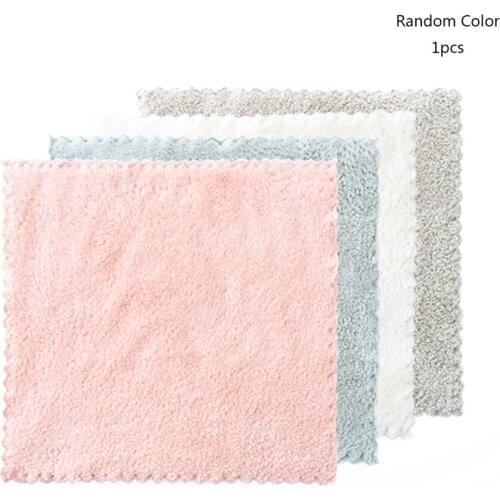 Coral Velvet Multifunctional Kitchen Cleaning Cloth Dish Bowl Wash Cloth Furniture Floor Table Wipe Rags Home Supplies