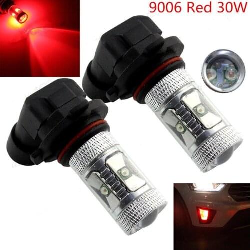 Led 9006 30W Red Fog Bulb auto Lamp hb4 led car bulbs Signal Tail parking car light source