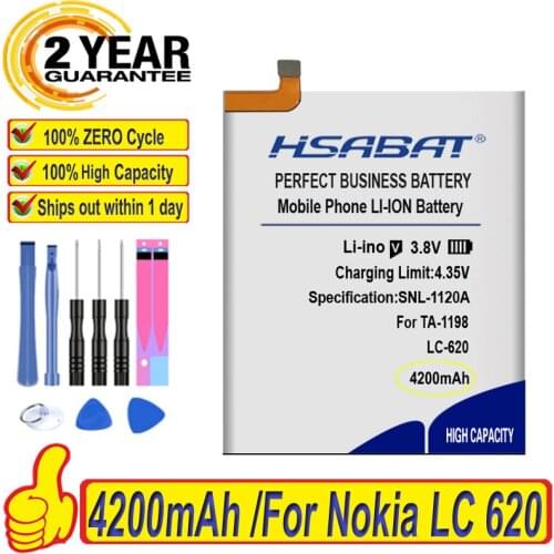 Top Brand 100% New 4200mAh LC-620 Battery for Nokia 6.2 7.2 TA-1198 TA-1200 TA-1196 Batteries + free tools