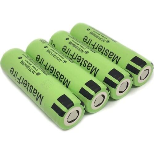 MasterFire 4pcs/lot Genuine 18650 NCR18650BE 3200mah 3.7v Rechargeable Battery Lithium Batteries Cell For panasonic for e-cigs