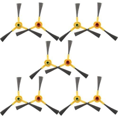 New 10 pairs of 5 L +5 R side brush sets for replacement of Ecovacs DT85 dust removal robot vacuum cleaner spare parts