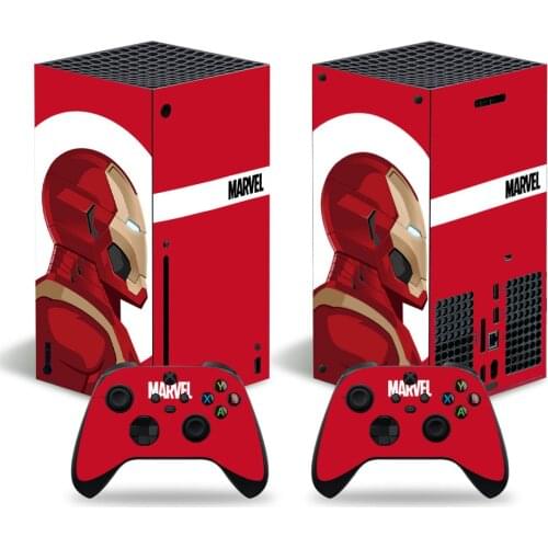 2021 Marvel Iron Man Skin Sticker Decal Cover for Xbox Series X Console and 2 Controllers Xbox Series X Skin Sticker Vinyl