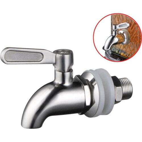 Stainless Steel Beverage Dispenser Replacement Spigot (fits 16mm opening）Wine Faucet