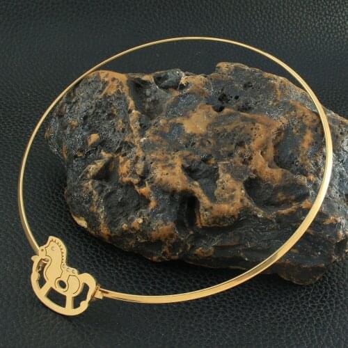 Stainless Steel Chokers Necklace Hot Fashion Round Gold Color Jewelry For Women Free Shipping NFAZAHBA