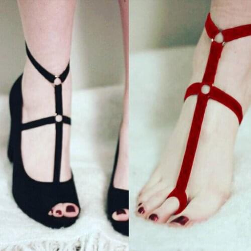 For Women Sexy Foot Decoration 3 Colors Polyester Foot Bandage Belt Foot Garter