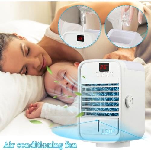 Portable Air Cooler Mini Fan Portable Airconditioner For Room Home Air Cooling Desktop Usb Charging Air Conditioning Fan#db4