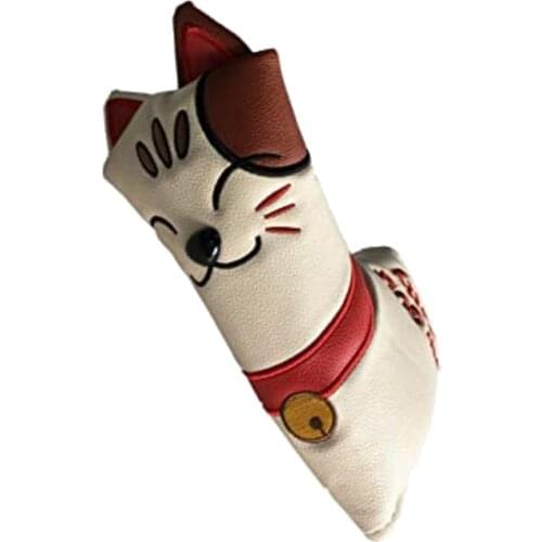 Durable Golf Putter Head Cover Waterproof PU Magnetic Blades Headcover Gift