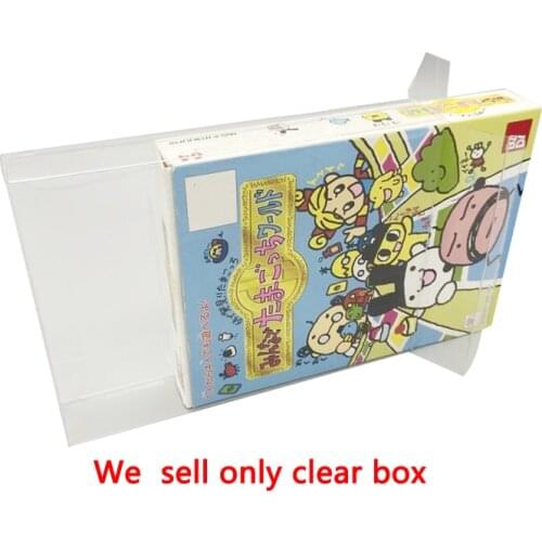 Clear transparent PET box cover For N64 JP Japan version game card storage protection collection box