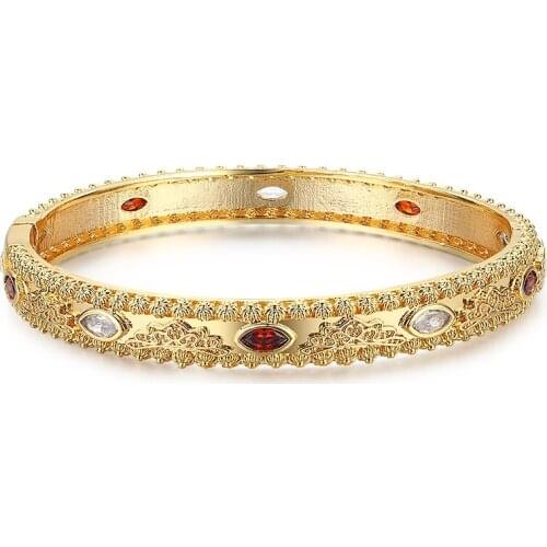 Luxury shinning mirco cz Bangles Bracelet For Women Girls Fashion Gold plated Charm zircon Bracelets Wedding Jewelry Gifts new