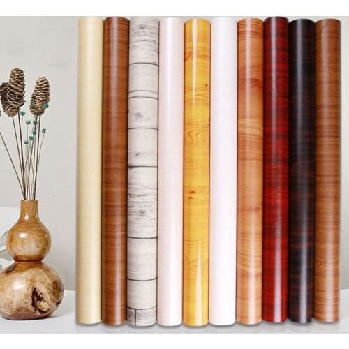 Wood Self Adhesive Wallpaper Thicken Pvc Wall Sticker Roll For Indoor Kitchen Wardrobe Cabinet Furniture Renovation Decoration