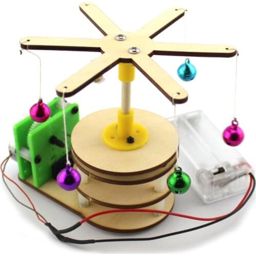 STEM Toys for Children Educational Science Experiment Technology Toy Set DIY Carousel Model Puzzle Painted Kids Toys