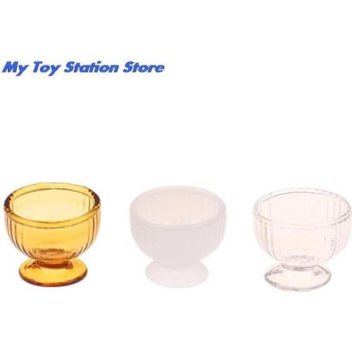 1:12 Dollhouse Miniature Glass Fruit Plate Bowl Tray Model Accessories Toys ZTOYL