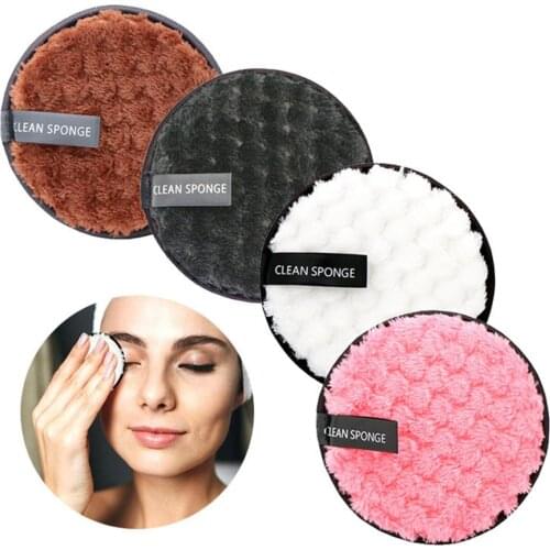 1PC Facial Cotton Pads Skin Care Cleansing Puff Microfiber Cloth Pads Remover Face Cleansing Towel Tool