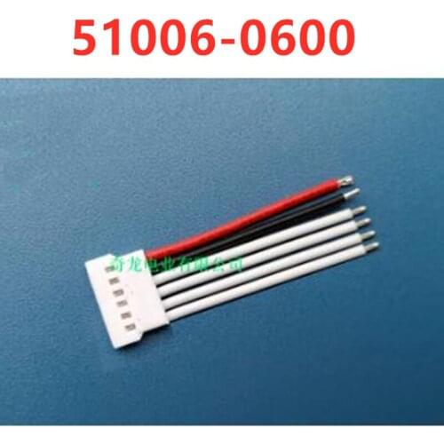 50pcs 51006-0600 6P terminal line plug line 22AWG + 40mm